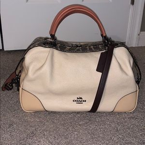Coach - Lane satchel in colorblock w/ snakeskin